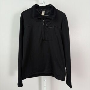 Patagonia Men's Black Fleece Quarter Zip Pullover Sweater Size L